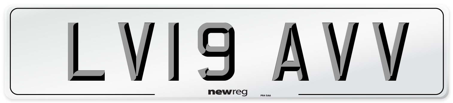 LV19 AVV Number Plate from New Reg